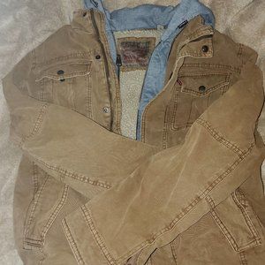 LEVI STRAUSS & CO MENS HOODED SHERPA FIELD JACKET